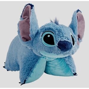 Pillow Pets Disney Stitch Plush Kids Large Blue Excellent Folding Pillow Toy‎